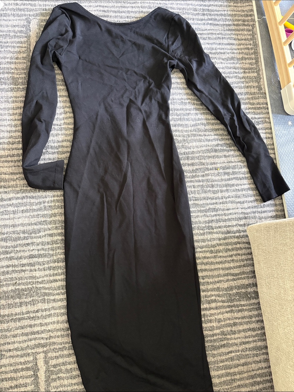 Women's Black Long Sleeve Bodycon Dress